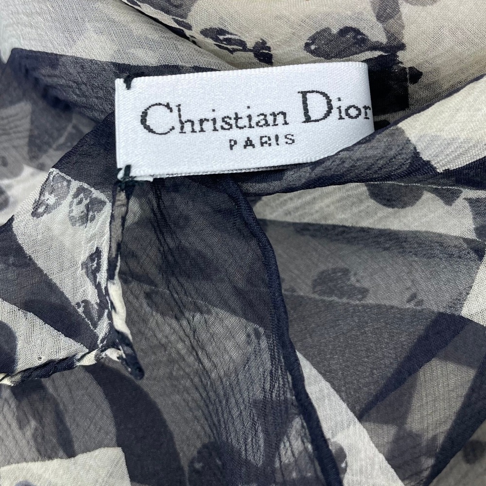 Vintage GALLIANO CHRISTIAN DIOR Silk Scarf Square‎ 27" Sheer Cards Dominos Y2K - Picture 5 of 11
